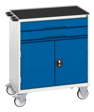 Produktfoto 1 von Bott Stahlblech Schrank, Typ Beweglicher Schrank 2 Schubladen mit Rädern, 965 mm x 800mm x 550 mm