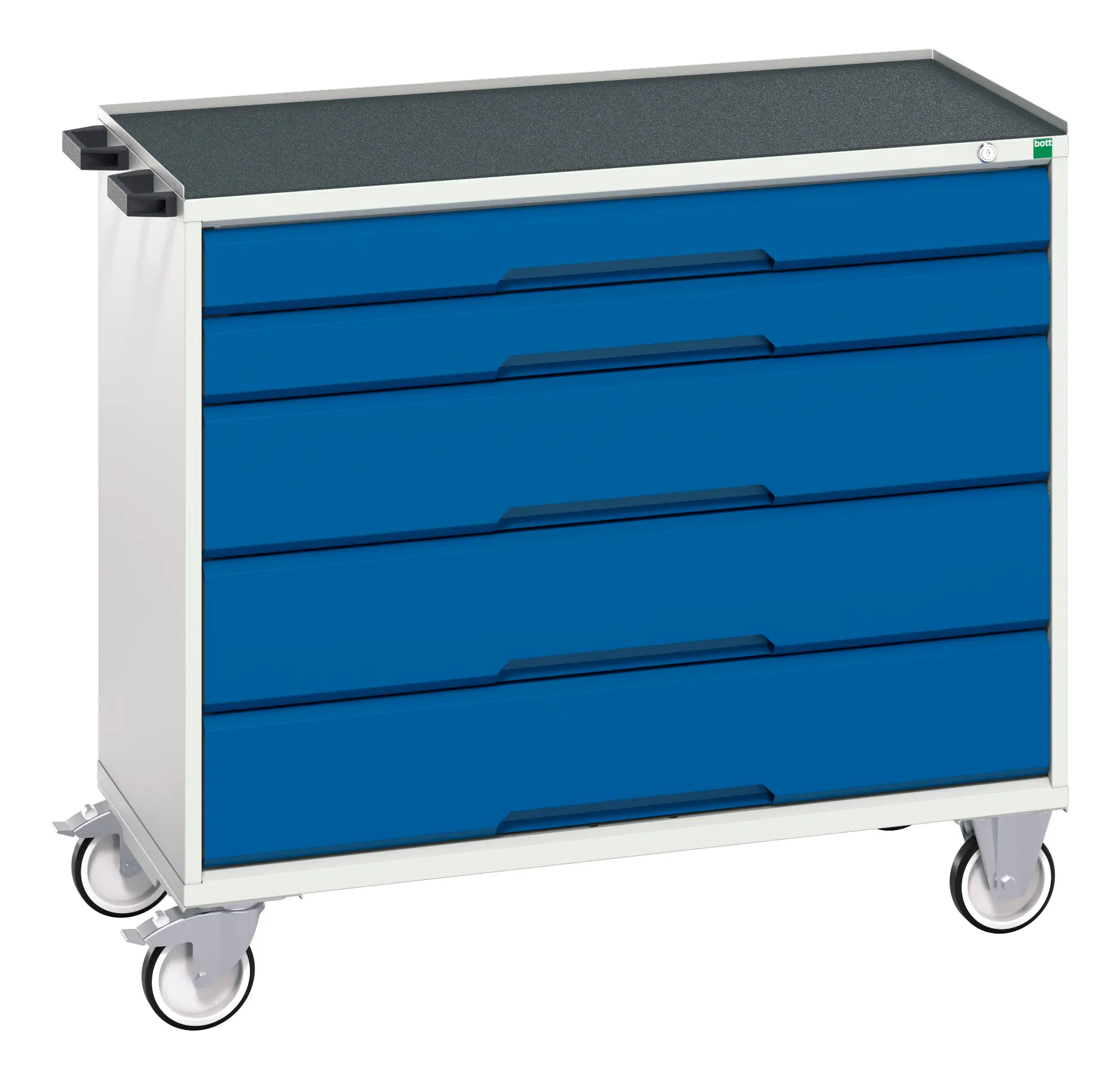 Produktfoto 1 von Bott Stahl Schrank, Typ Werkzeugschrank 5 Schubladen mit Rädern, 965 mm x 1050 mm x 550 mm
