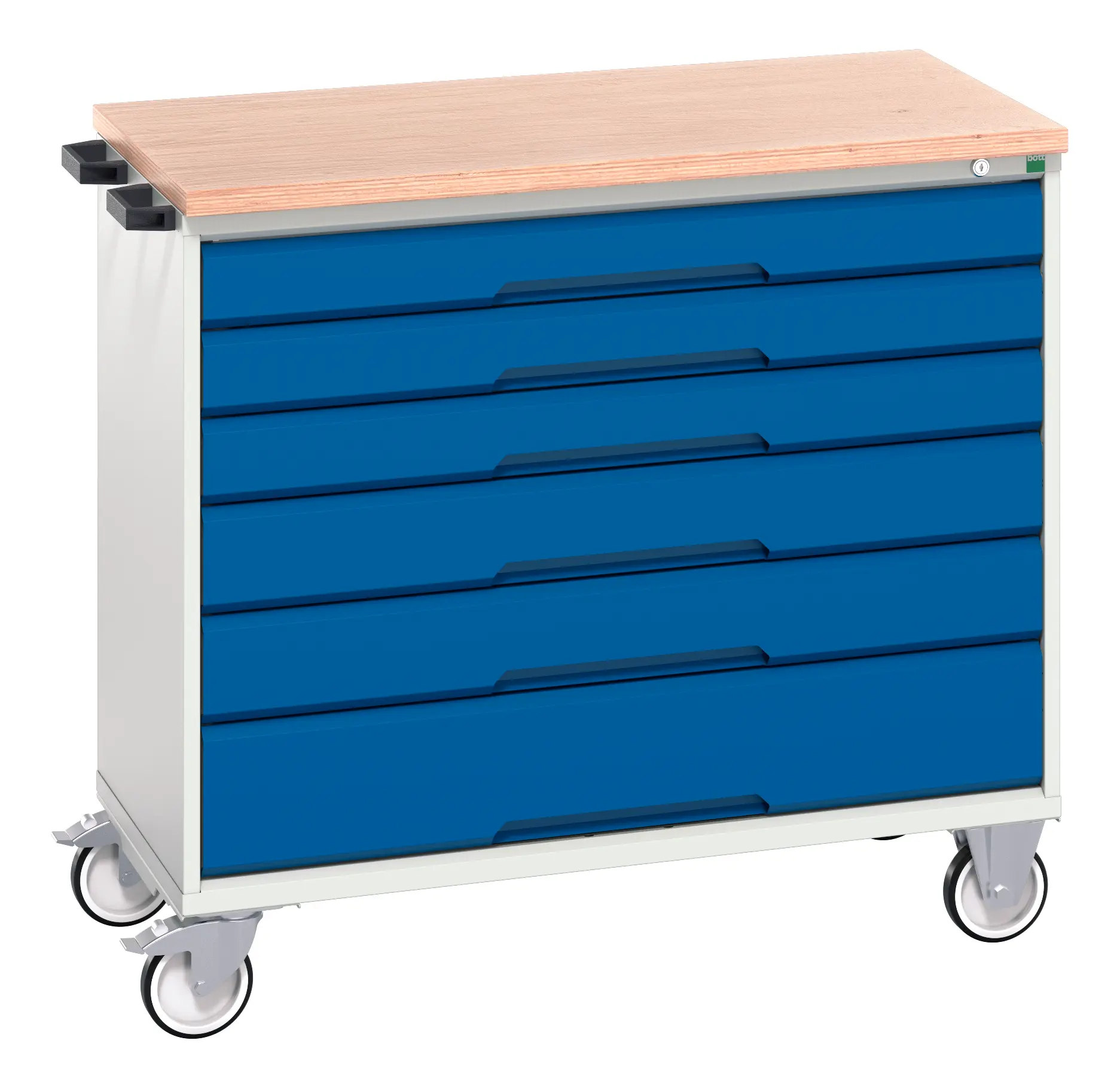 Produktfoto 1 von Bott Stahl Schrank, Typ Werkzeugschrank 6 Schubladen mit Rädern, 980 mm x 1050 mm x 600 mm