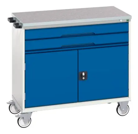 Produktfoto 1 von Bott Stahlblech Schrank, Typ Beweglicher Schrank 2 Schubladen mit Rädern, 980 mm x 1050mm x 600 mm