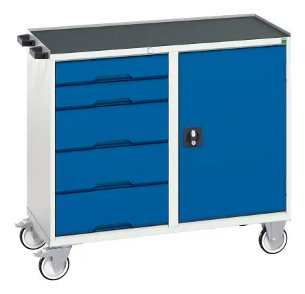 Produktfoto 1 von Bott Stahl Werkzeugwagen, Typ Werkzeugschrank 5 Schubladen mit Rädern, 965 mm x 1050mm x 550 mm