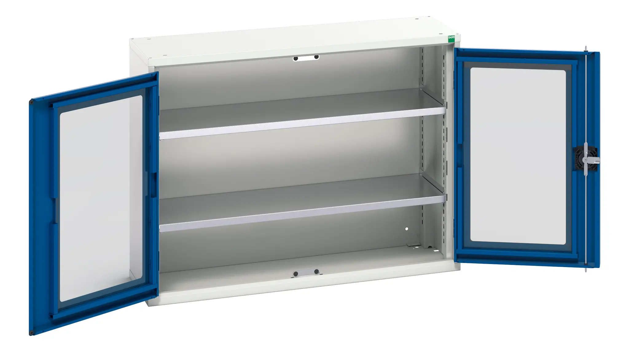 Produktfoto 1 von Bott Schrank Typ Schrank mit Ablage Freistehend 2 Tür/en 2 Regal/e 0 Schublade/n 800 mm 1050 mm Ja 350 mm Stahlblech