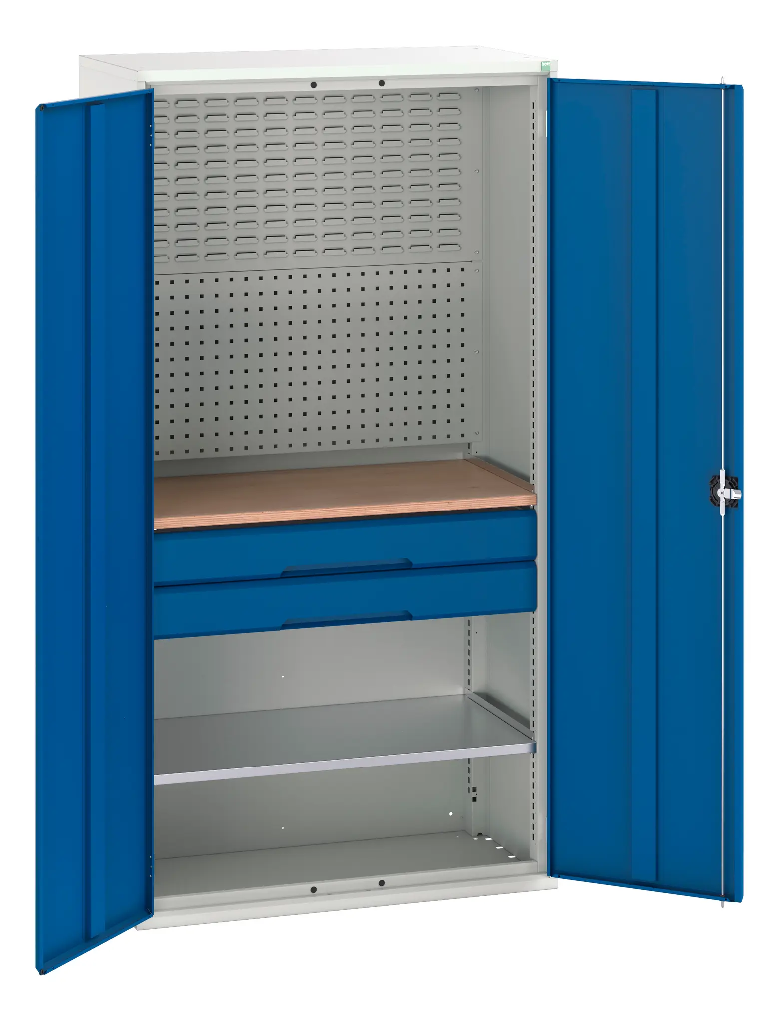 Produktfoto 1 von Bott Schrank Typ Bestückter Schrank Freistehend 2 Tür/en 1 Regal/e 2 Schublade/n 2000 mm 1050 mm Ja 550 mm Stahlblech
