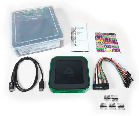 Produktfoto 1 von Digilent Analog Discovery 3 Speicher tragbar Oszilloskop 30 MHz 2-Kanal