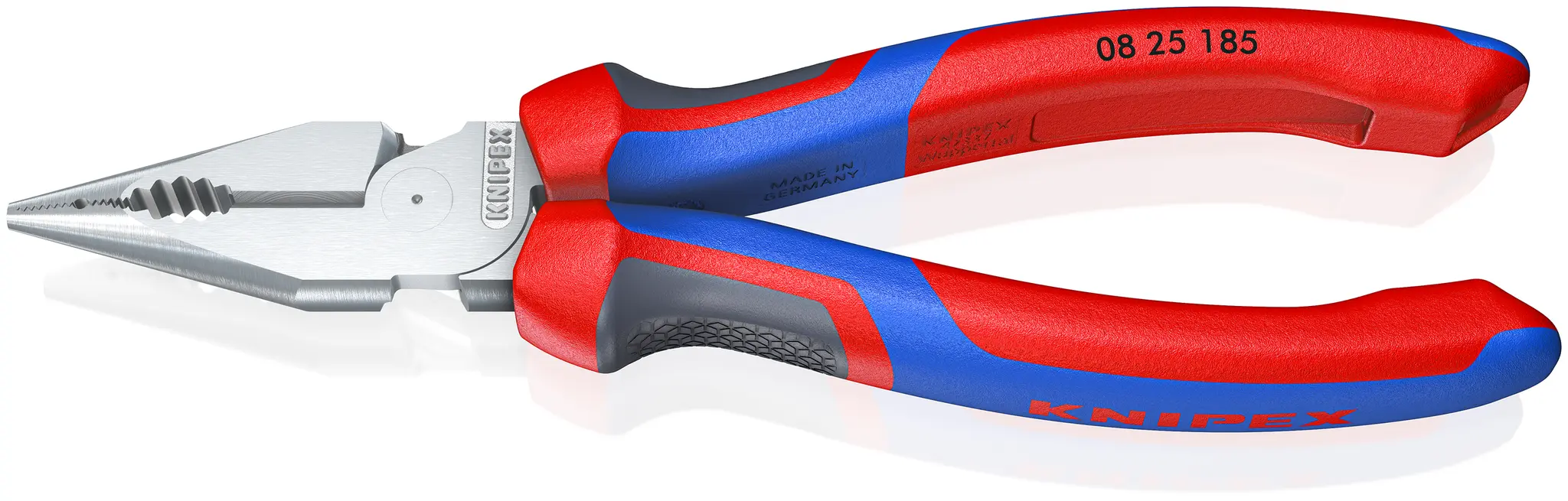 Produktfoto 1 von Knipex 25185 Rundzange Spitz Schneidkraft → 25 to 2 mm² 185 mm