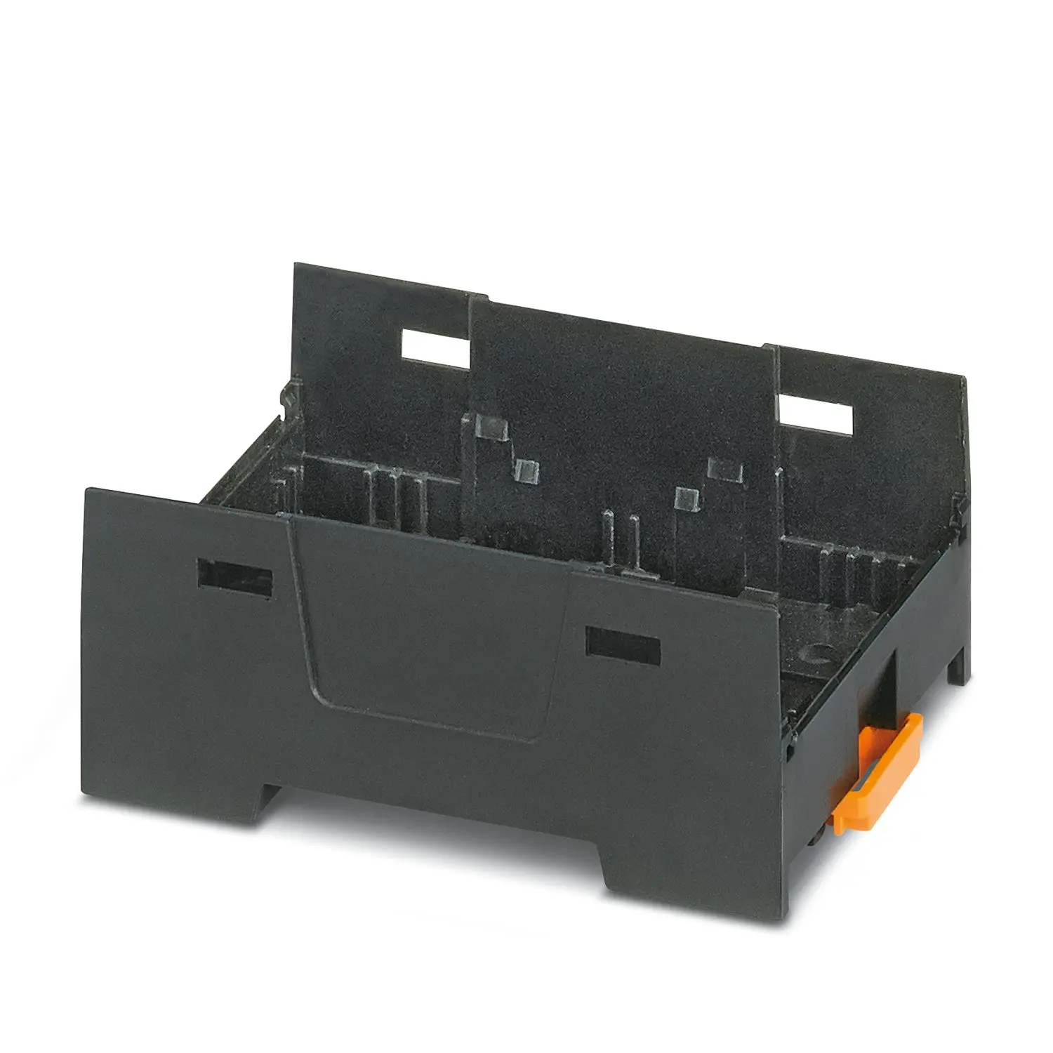 Produktfoto 1 von Phoenix Contact Elektronisches Gehäuse, Geh.Mat. ABS, Gehäusesockel 52.6 mm, Schwarz, Halter, Serie EH