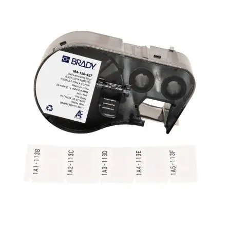 Produktfoto 1 von Brady Etikett Schwarz für BMP41, BMP51, BMP53, M410, M510, M511 auf Klar 25.4 mm 19.05 mm 25.4 mm 25.4 mm