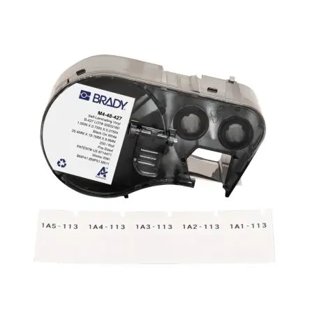 Produktfoto 1 von Brady Etikett Schwarz für BMP41, BMP51, BMP53, M410, M510, M511 auf Klar 25.4 mm 19.05 mm 25.4 mm 19.05 mm