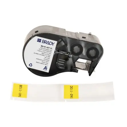 Produktfoto 1 von Brady B-427 Etikett für BMP41, BMP51, BMP53, M511, M410, M510 auf Schwarz auf Gelb, Transparent, 63.50mm