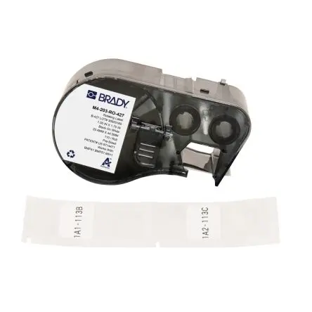 Produktfoto 1 von Brady Etikett Schwarz für BMP41, BMP51, M410, M510, M511 auf Klar 44.45 mm 25.4 mm 44.45 mm 25.4 mm