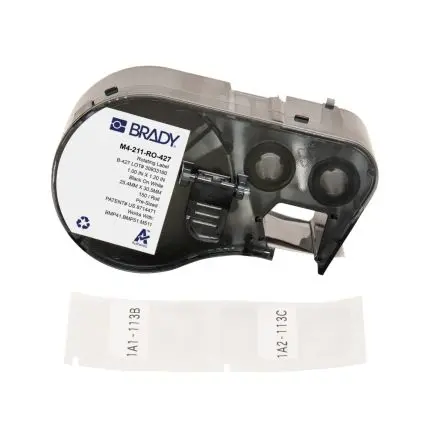 Produktfoto 1 von Brady Etikett Schwarz für BMP41, BMP51, M410, M510, M511 auf Klar 30.48 mm 25.4 mm 30.48 mm 25.4 mm