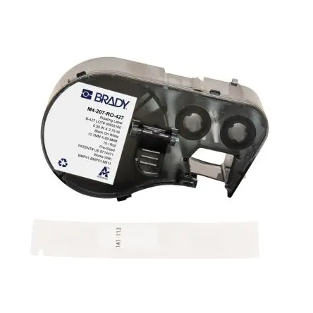 Produktfoto 1 von Brady Etikett Schwarz für BMP41, BMP51, M410, M510, M511 auf Klar 69.85 mm 12.7 mm 69.85 mm 12.7 mm