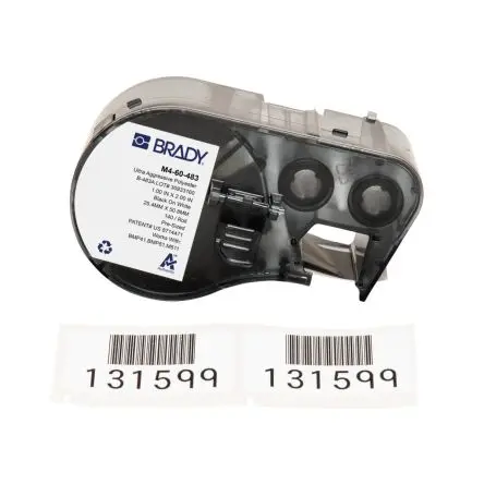 Produktfoto 1 von Brady Etikett Schwarz für BMP41, BMP51, BMP53, M410, M510, M511 auf Weiß, Schwarz 50.8 mm 25.4 mm 50.8 mm 25.4 mm