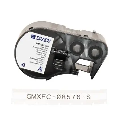 Produktfoto 1 von Brady Etikett Schwarz für BMP41, BMP51, BMP53, M410, M510, M511 auf Weiß, Schwarz 4.88 m 9.53 mm 4.88 m 9.53 mm