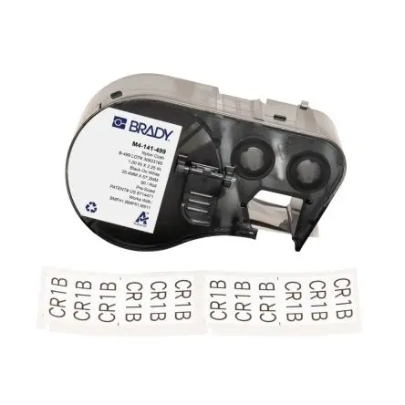 Produktfoto 1 von Brady Etikett Weiß für BMP41, BMP51, BMP53, M410, M510, M511 auf Weiß, Schwarz 57.15 mm 25.4 mm 57.15 mm 25.4 mm