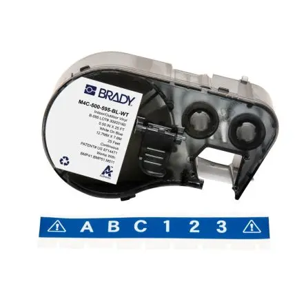 Produktfoto 1 von Brady Etikett Weiß für BMP41, BMP51, BMP53, M410, M510, M511 auf Blau, Weiß 7.62 m 12.7 mm 7.62 m 12.7 mm