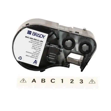 Produktfoto 1 von Brady Etikett Schwarz für BMP41, BMP51, BMP53, M410, M510, M511 auf Klar, Schwarz 6.1 m 12.7 mm 6.1 m 12.7 mm