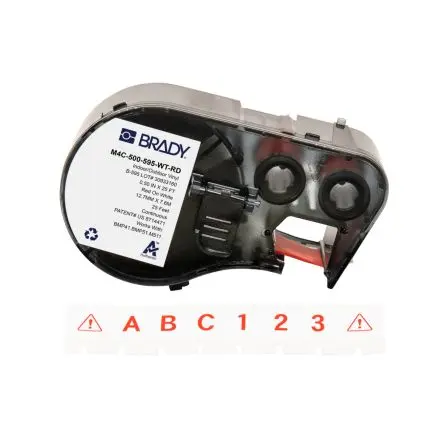 Produktfoto 1 von Brady Etikett Rot für BMP41, BMP51, BMP53, M410, M510, M511 auf Rot, Weiß 7.62 m 12.7 mm 7.62 m 12.7 mm
