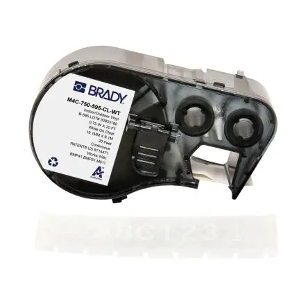 Produktfoto 1 von Brady Etikett Weiß für BMP41, BMP51, BMP53, M410, M510, M511 auf Weiß 6.096 m 19.05 mm 6.096 m 19.05 mm
