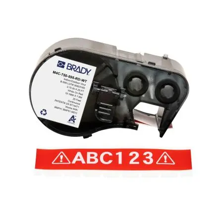 Produktfoto 1 von Brady Etikett Weiß für BMP41, BMP51, BMP53, M410, M510, M511 auf Weiß, Rot 7.62 m 19.05 mm 7.62 m 19.05 mm