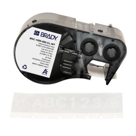 Produktfoto 1 von Brady Etikett Weiß für BMP41, BMP51, BMP53, M410, M510, M511 auf Weiß 6.1 m 25.4 mm 6.1 m 25.4 mm