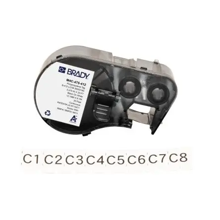 Produktfoto 1 von Brady Beschriftungsband B. 12.07 mm für BMP41, BMP51, BMP53, M410, M510, M511 1 pro Paket auf Schwarz, Weiß 6.1 m