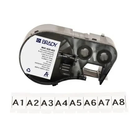 Produktfoto 1 von Brady Etikett Schwarz für BMP41, BMP51, BMP53, M410, M510, M511 auf Weiß, Schwarz 7.62 m 15.88 mm 7.62 m 15.88 mm