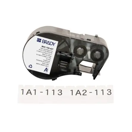 Brady Etikett Schwarz für BMP41, BMP51, BMP53, M410, M510, M511 auf Klar 7.62 m 19.05 mm 7.62 m 9.53 mm