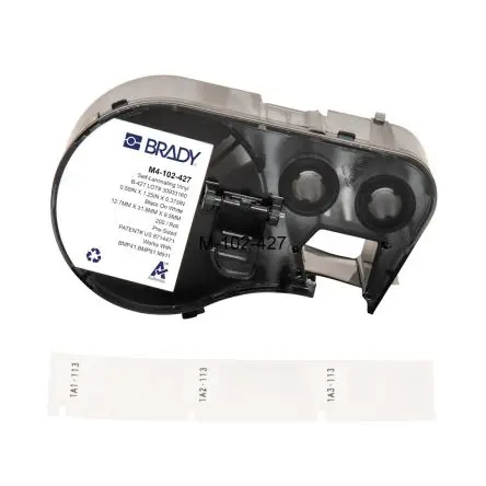 Brady Etikett Schwarz für BMP41, BMP51, BMP53, M410, M510, M511 auf Klar 31.75 mm 12.7 mm 31.75 mm 12.7 mm