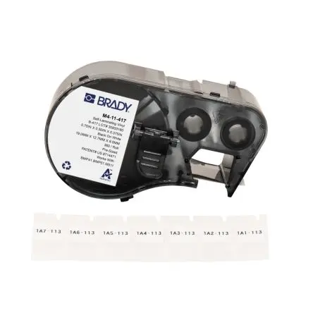 Brady Etikett Schwarz für BMP41, BMP51, BMP53, M410, M510, M511 auf Klar 19.05 mm 12.7 mm 19.05 mm 12.7 mm