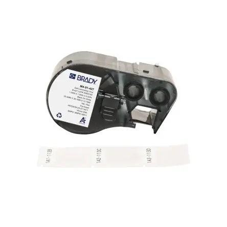Produktfoto 1 von Brady B-427 Etikett für BMP41, BMP51, BMP53, M511, M410, M510 auf Schwarz auf Weiß, Transparent, 38.10mm