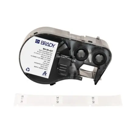 Produktfoto 1 von Brady B-427 Etikett für BMP41, BMP51, BMP53, M511, M410, M510 auf Schwarz auf Weiß, Transparent, 38.10mm