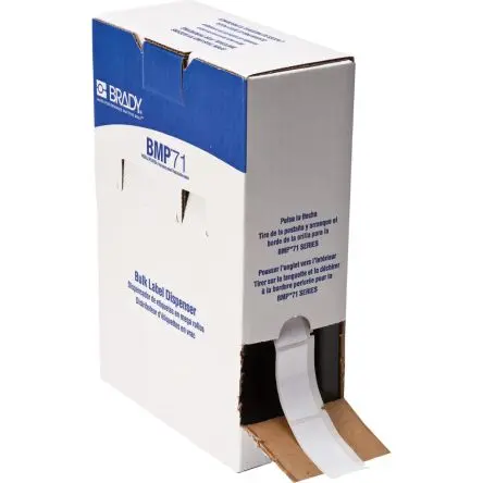 Produktfoto 1 von Brady Etikett B. 25.4 mm für BMP61, BMP71, M610, M611, M710 1000 Per Pack auf Weiß 50.8 mm Polyester