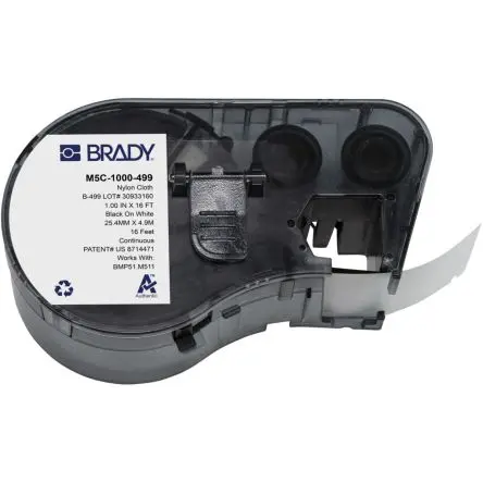 Produktfoto 1 von Brady Etikett Schwarz für BMP51, BMP53, M510, M511 auf Weiß, Schwarz 7.62 m 25.4 mm 7.62 m 25.4 mm