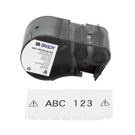 Produktfoto 1 von Brady Etikett Schwarz für BMP51, BMP53, M510, M511 auf Weiß, Schwarz 7.62 m 38.1 mm 7.62 m 38.1 mm