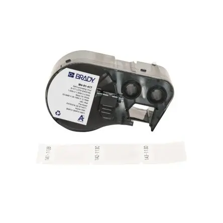 Produktfoto 1 von Brady Etikett Schwarz für BMP41, BMP51, BMP53, M410, M510, M511 auf Klar 38.1 mm 25.4 mm 38.1 mm 25.4 mm