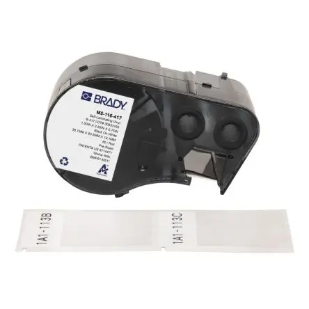 Produktfoto 1 von Brady Etikett Schwarz für BMP51, BMP53, M510, M511 auf Klar 63.5 mm 38.1 mm 63.5 mm 38.1 mm