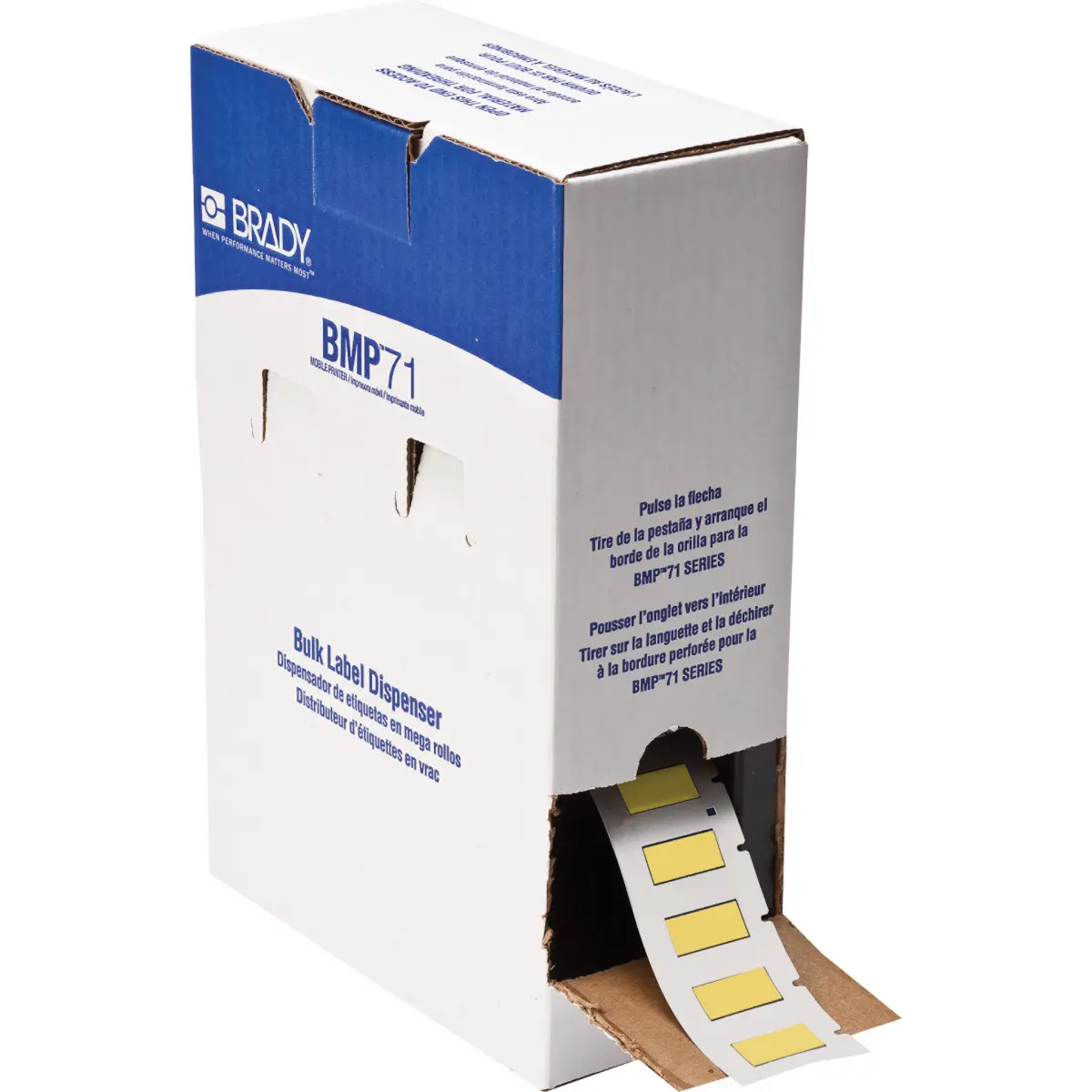 Brady Etikette auf Rolle B. 25.4 mm für BMP61, BMP71, M610, M611, M710 1000 Per Pack auf Gelb 11.15 mm