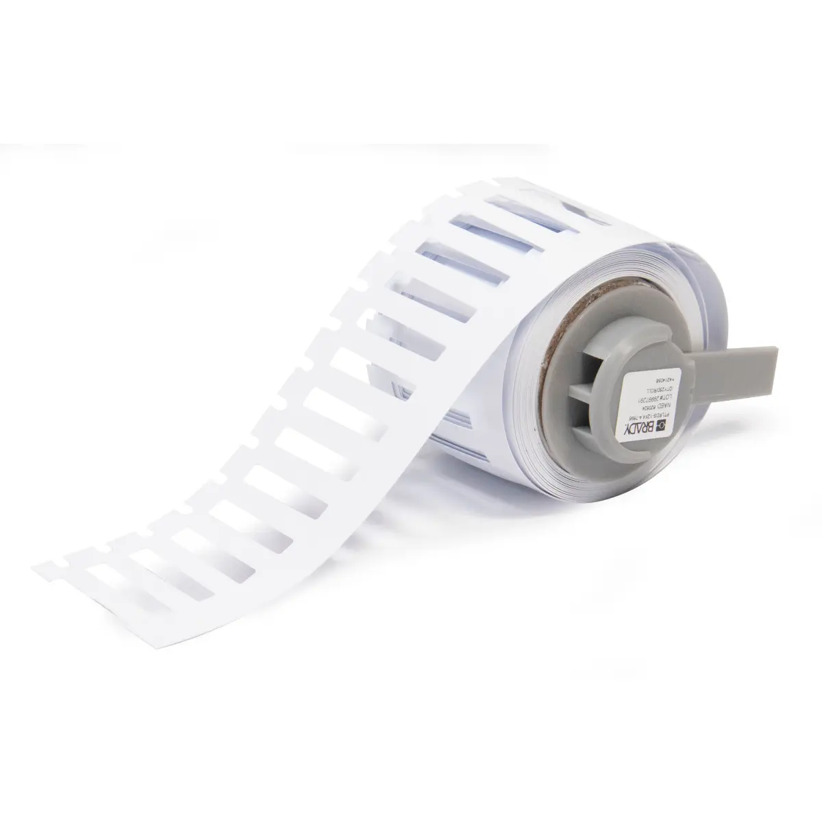 Produktfoto 1 von Brady Etikette auf Rolle B. 12 mm für BMP61, BMP71, M610, M611, M710 250 Per Pack auf Weiß 4.4 mm Vinyl
