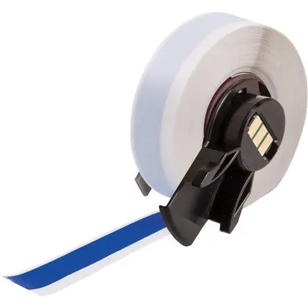 Produktfoto 1 von Brady Etikett B. 12.7 mm für BMP61, BMP71 (mit Medienadapter), M610, M611, M710 (mit Medienadapter) 1 Per Pack auf Blau