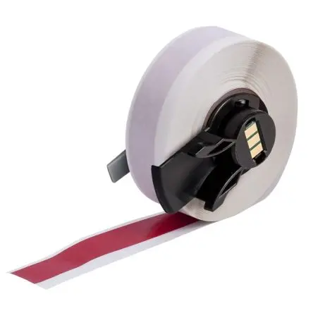 Produktfoto 1 von Brady Etikett B. 12.7 mm für BMP61, BMP71 (mit Medienadapter), M610, M611, M710 (mit Medienadapter) 1 Per Pack auf Rot