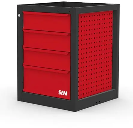 Produktfoto 1 von SAM ETAB-MB4T Schubladen-Werkbank Blech Werkbank L. 660 mm B. 630mm H. 845 mm