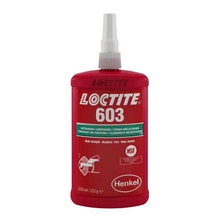 Produktfoto 1 von Loctite 603 Fügeklebstoff, Hoch Flüssig Grün Urethanmethacrylat, Flasche 250 ml, 150 °C, 0 °C