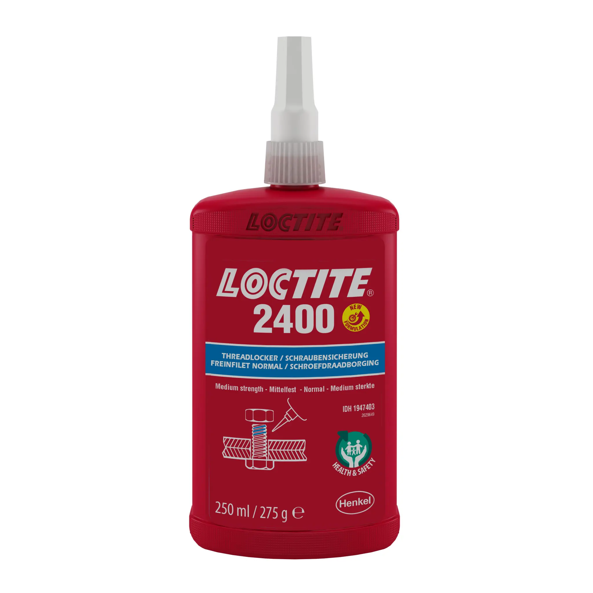 Produktfoto 1 von Loctite 2400 Schraubensicherung Blau 250 ML, Mittelfest aushärtend in 24 Std.