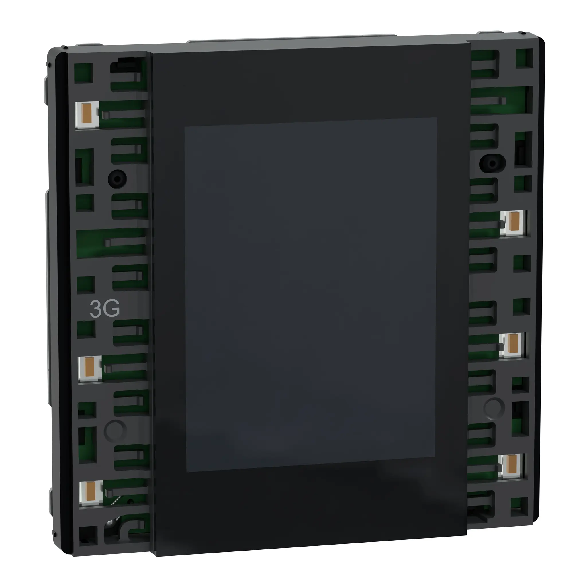 Produktfoto 1 von Schneider Electric KNX Abdeckung Schwarz Kunststoff 3 Ausbrüche H. 71 mm B. 71 mm