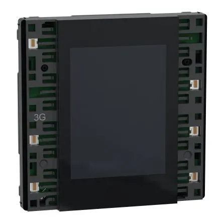 Produktfoto 1 von Schneider Electric KNX Abdeckung Schwarz Kunststoff 3 Ausbrüche H. 71 mm B. 71mm