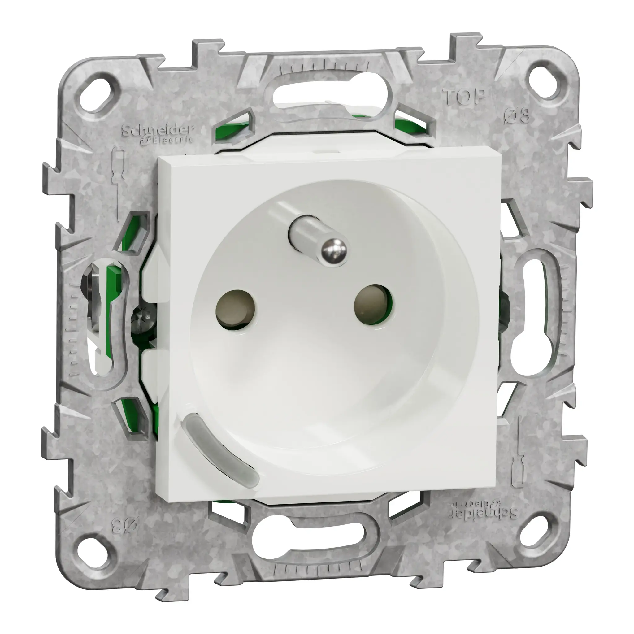 Produktfoto 1 von Schneider Electric New Unica Lichtschalter 1-teilig, 2-polig Weiß IP20 16 A, Polycarbonat