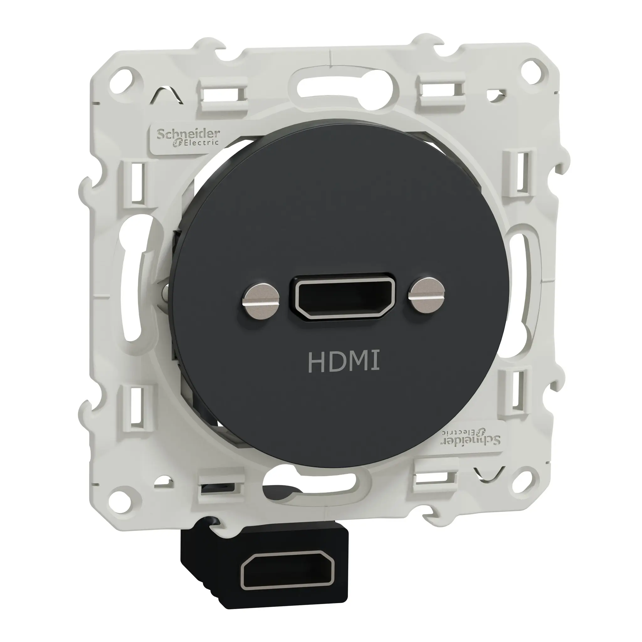 Produktfoto 1 von Schneider Electric Odace Lichtschalter 1-teilig Anthrazit IP54, IP547, Kunststoff