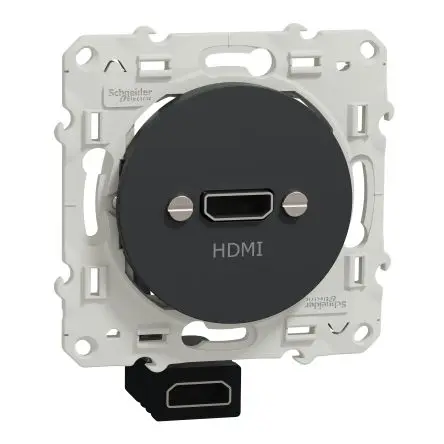 Produktfoto 1 von Schneider Electric Odace 2011 Lichtschalter 1-teilig Anthrazit IP54, IP547, Kunststoff