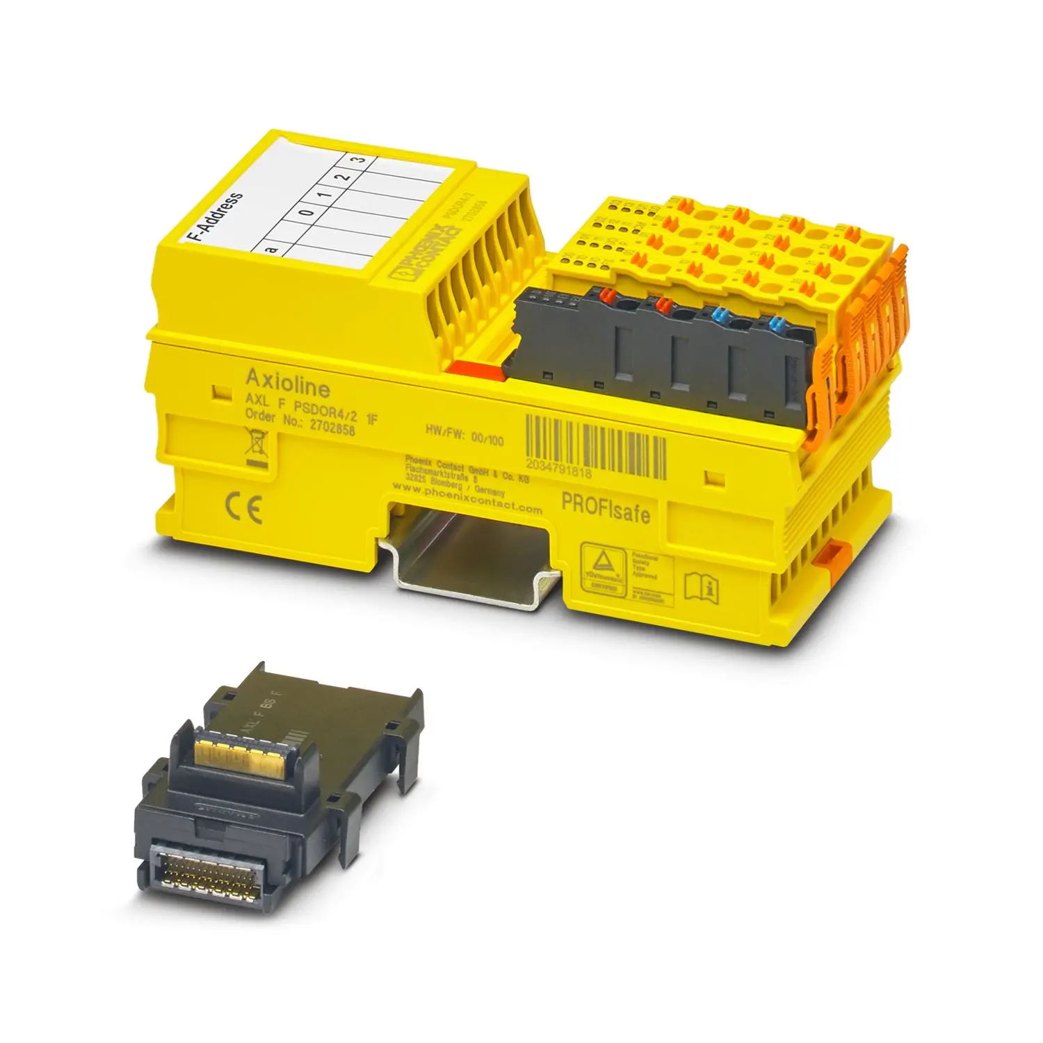 Produktfoto 1 von Phoenix Contact Axioline F Sicherheitsmodul, 24 V dc Nein, 2 Eingänge / 4 Ausgänge / 6.255 W